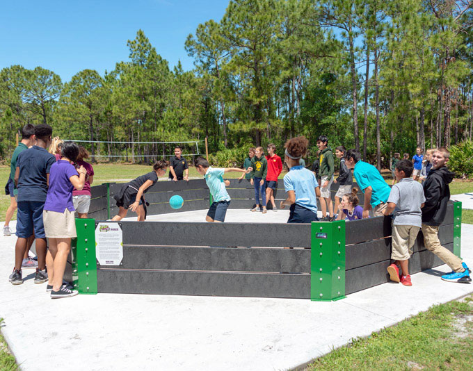 Charlotte Preparatory School students and staff learning and playing together