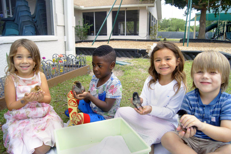 Charlotte Preparatory School Montessori students and staff learning together